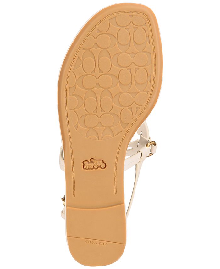 COACH Women's Jeri Leather Sandals & Reviews Sandals Shoes Macy's