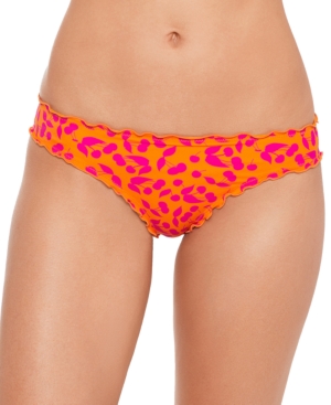 image of Salt + Cove Juniors- Cherry on Top Printed Ruffled Hipster Bikini Bottoms, Created for Macy-s Women-s Swimsuit