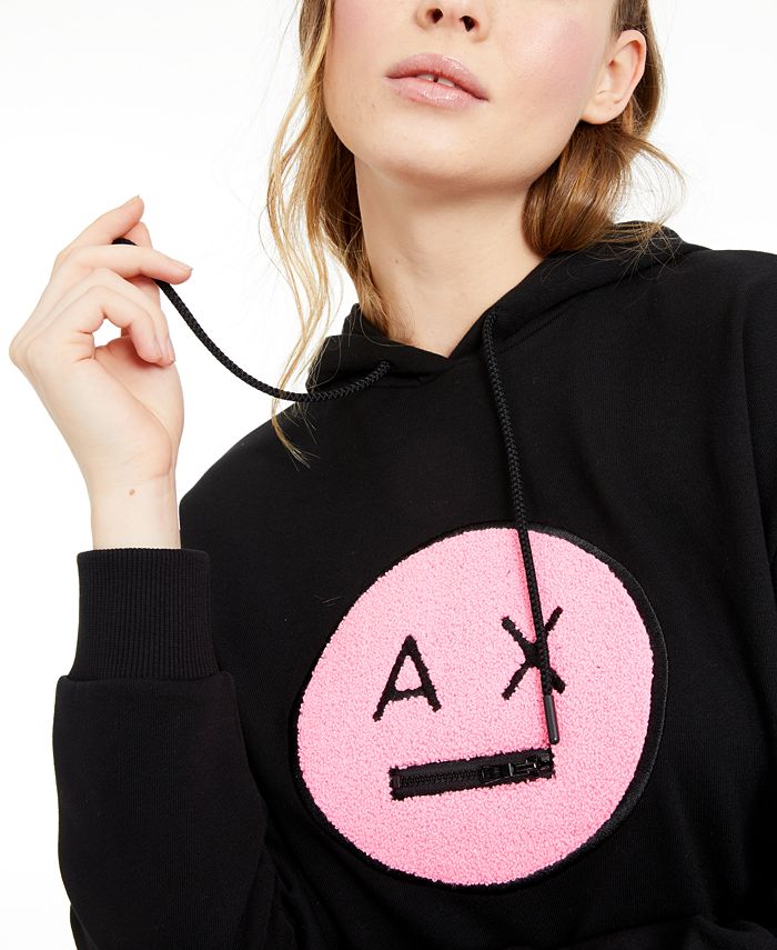 AX Armani Exchange Smiley Logo Hoodie Macy's