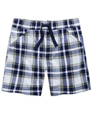 First Impressions - Toddler Boys Cotton Plaid Shorts