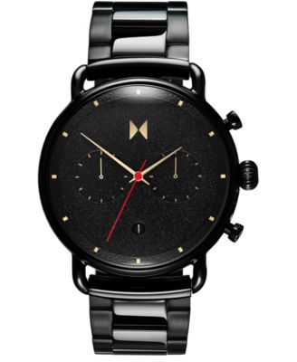 MVMT - Men's Chronograph Caviar Black Stainless Steel Bracelet Watch 47mm