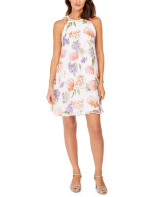 Calvin Klein Petite and Regular Scattered Floral Trapeze Dress - Macy's