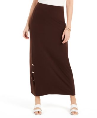 macy's black maxi skirt