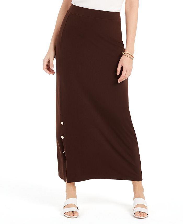 JM Collection Button-Hem Skirt, Created for Macy's - Macy's