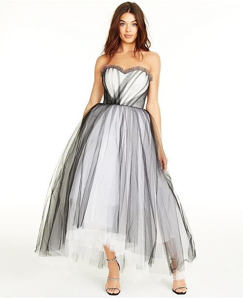 Betsey Johnson Sweetheart Neck Strapless High Low Gown Reviews Dresses Women Macy S