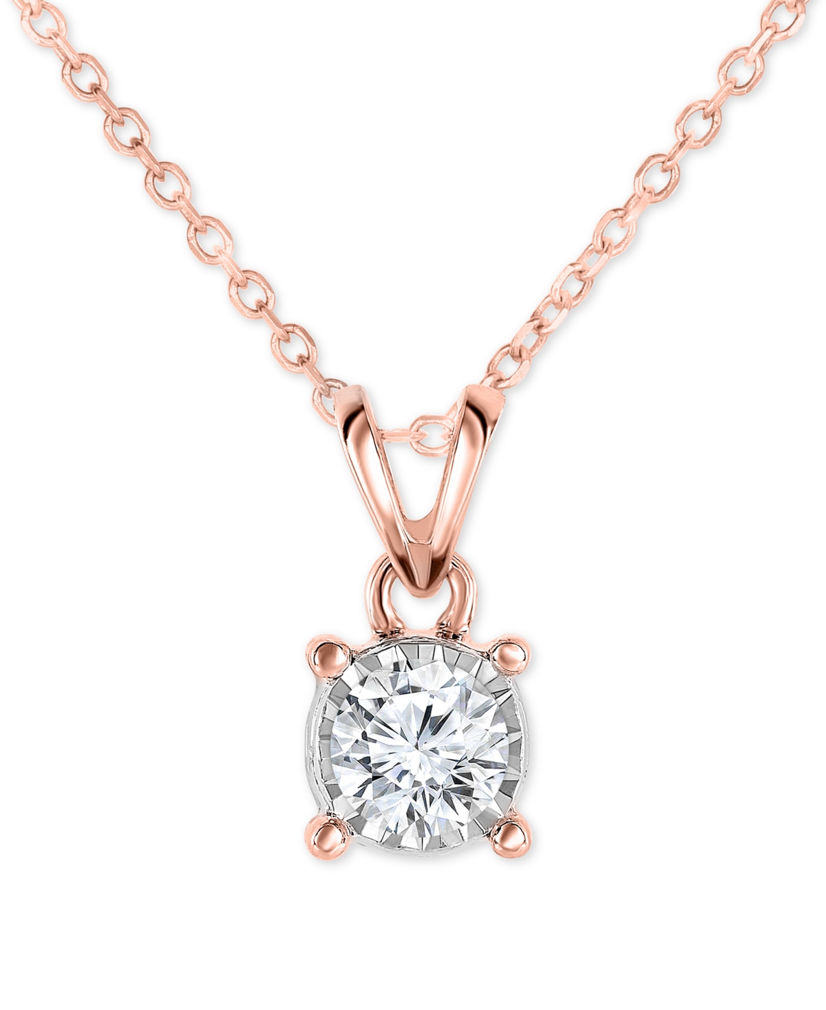 TruMiracle Diamond Pendant Necklace (1/2 ct. t.w.) in 14k White, Yellow, or- Rose Gold