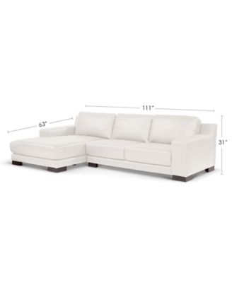 CLOSEOUT! Darrium 2-Pc. Leather Sofa with Chaise, Created for Macy's