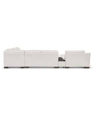 CLOSEOUT! Darrium 5Pc Leather Sectional with Console, Created for Macy's