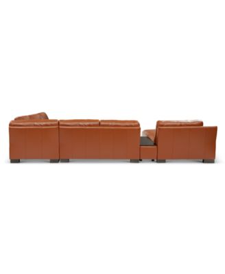 Furniture CLOSEOUT Darrium 5Pc Leather Sectional with Console Created for Macy s Macy s