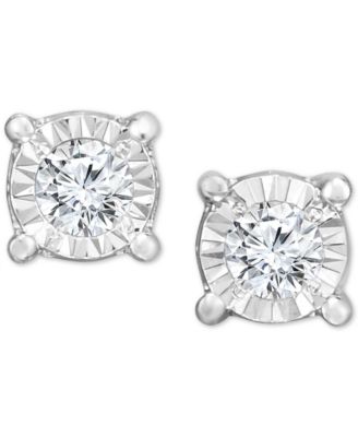 Diamond Stud Earrings (3/8 ct. t.w.) in 14k White, Yellow, or Rose Gold
