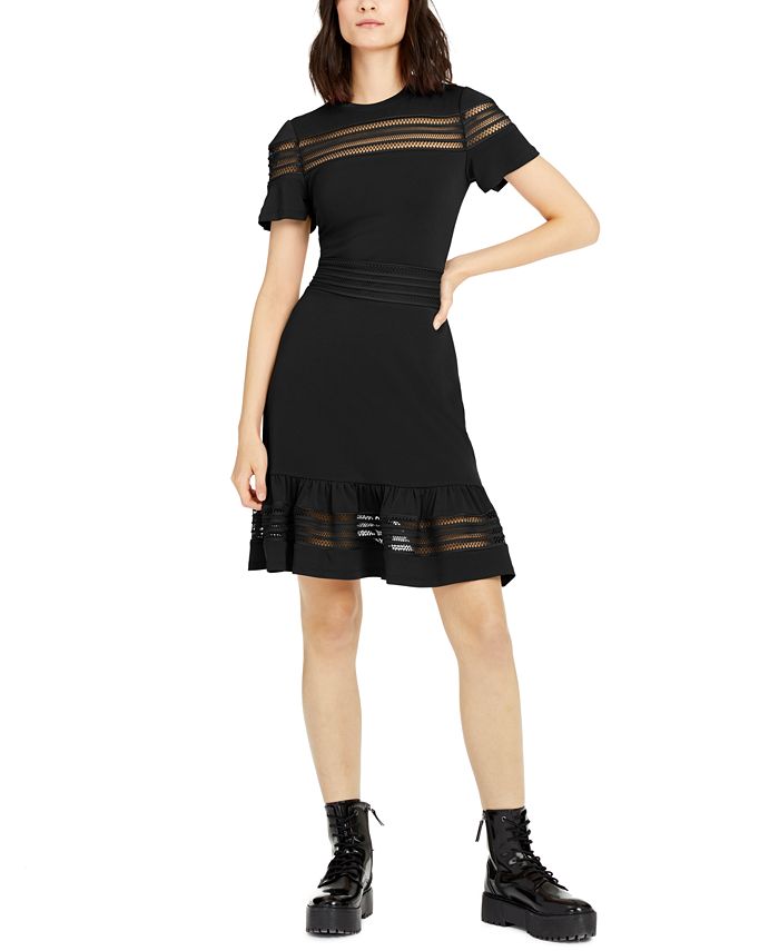 Michael Kors Mesh-Mix Dress, Regular & Petite Sizes - Macy's