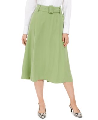 Alfani Belted A-Line Skirt, Created for Macy's - Macy's
