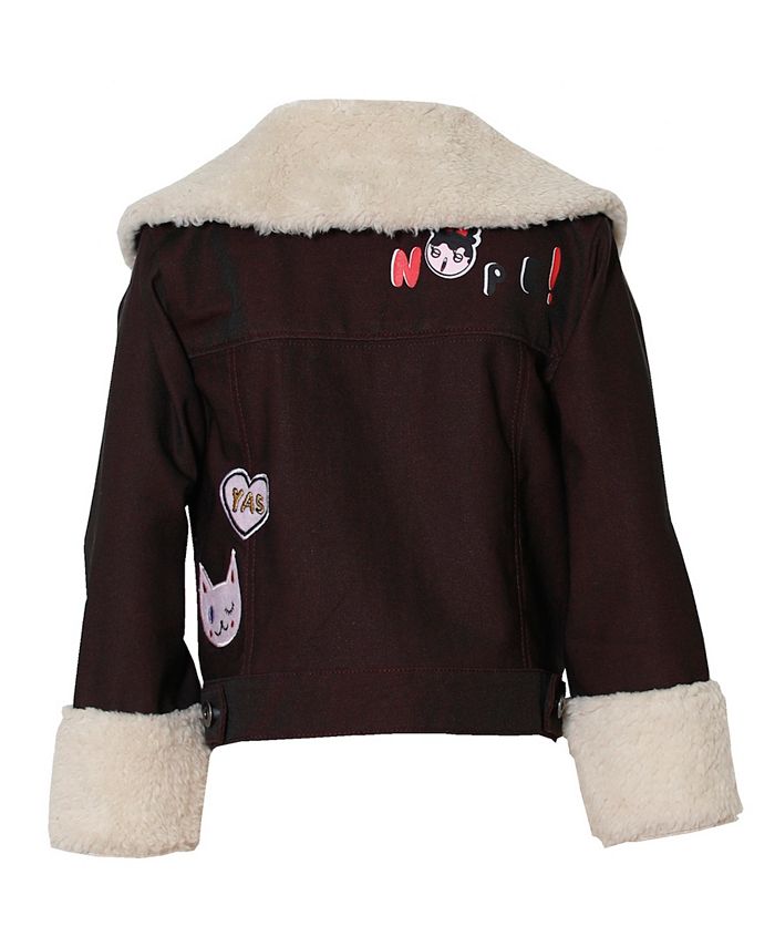 Kinderkind Toddler Girls Oversized Sherpa Collar Jacket Macy's