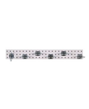 Triton Products Locboard Pneumatic Tool Pegboard Kit with 1 Steel Square Hole Pegboard and 6 Piece Lochook Assortment