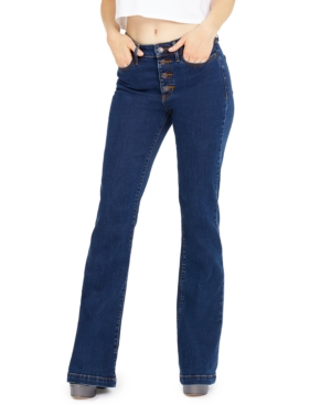 GUESS ECO 1981 BUTTON-FLY FLARE-LEG JEANS