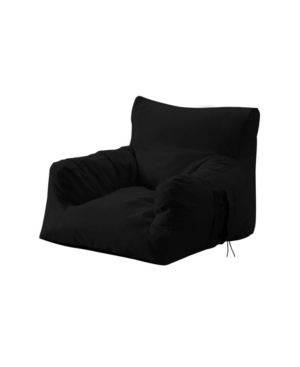 Loungie Comfy Nylon Foam Lounge Chair In Black