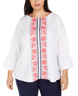 macy's charter club plus size tops