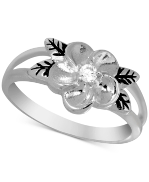image of Kona Bay Flower Ring in Fine Silver-Plate