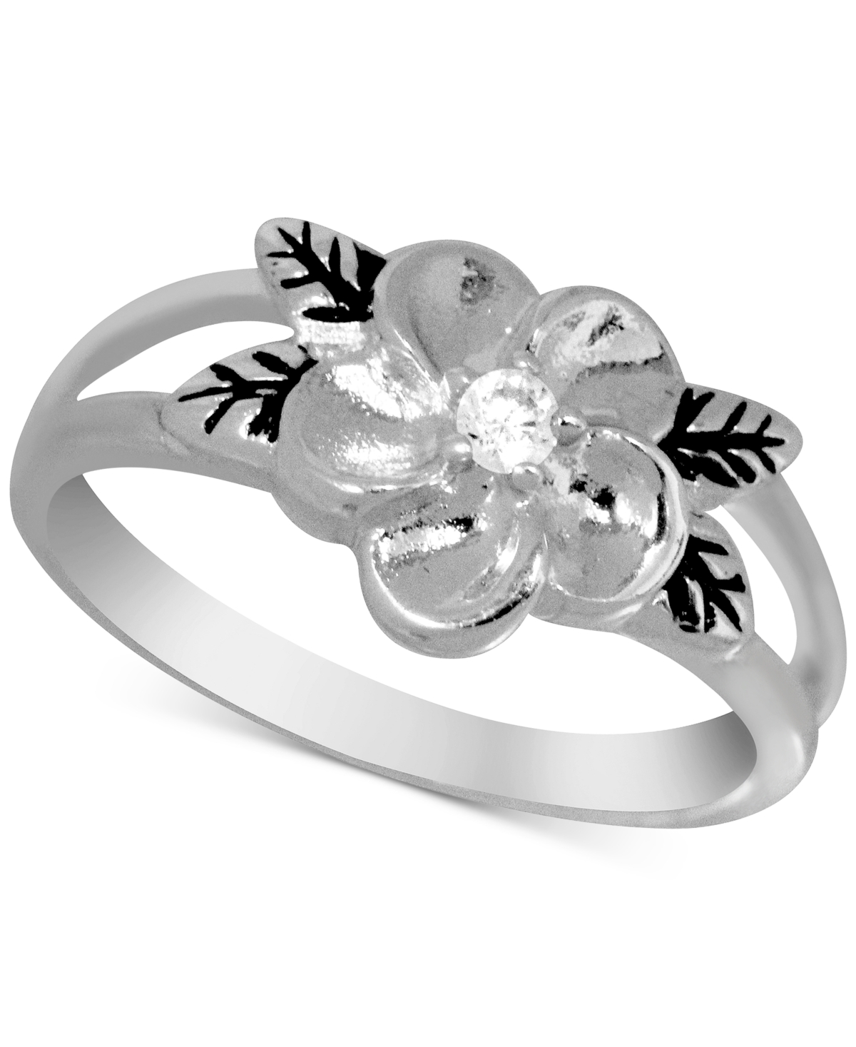 Kona Bay Flower Ring in Silver-Plate