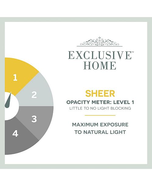 Exclusive Home Davos Puff Embellished Belgian Linen Sheer