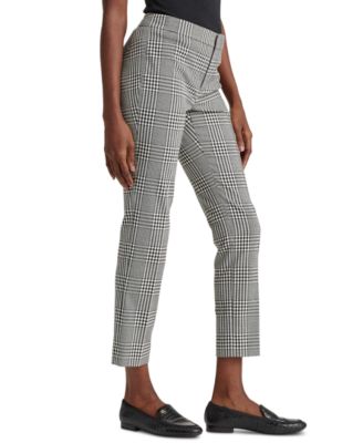 lauren ralph lauren tartan skinny crop pants