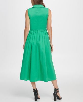 DKNY Tie Waist S/L Shirtdress