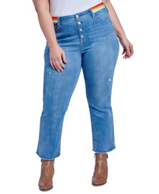 rainbow plus size jeans