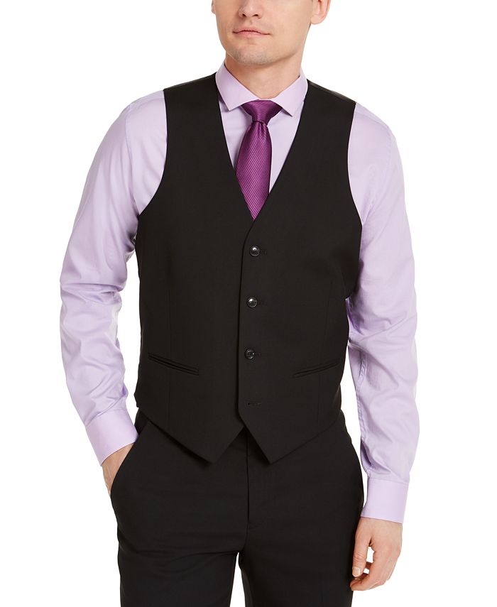 Alfani Men's Classic-Fit Stretch Solid Suit Vest, Created for Macy's ...