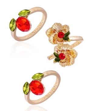 image of Nanette Nanette Lepore Winter Garden Set of 3 Stack Rings