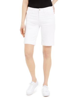 JEN7 - Denim Bermuda Shorts With Rolled Cuffs