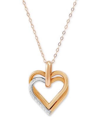 Macy's Interlocking Two-Tone Heart 18