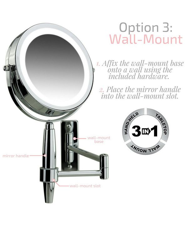 OVENTE Lighted 3in1 Makeup Mirror Tabletop & Reviews Bathroom