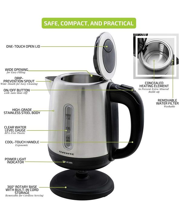 OVENTE Electric Kettle, Stainless Steel & Reviews Home Macy's