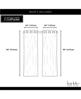 Canvas Indoor/Outdoor Grommet Top 54" X 84" Curtain Panel Pair
