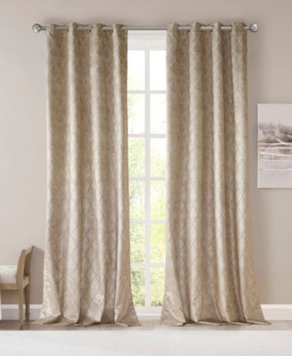 SunSmart - Taylor 50" x 108" Diamond Jacquard Total Blackout Window Panel