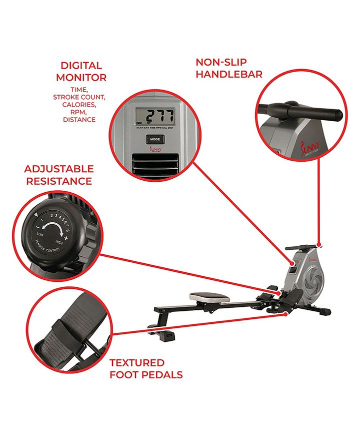 Sunny Health & Fitness Sunny Health and Fitness SF-RW5728 Air Magnetic ...