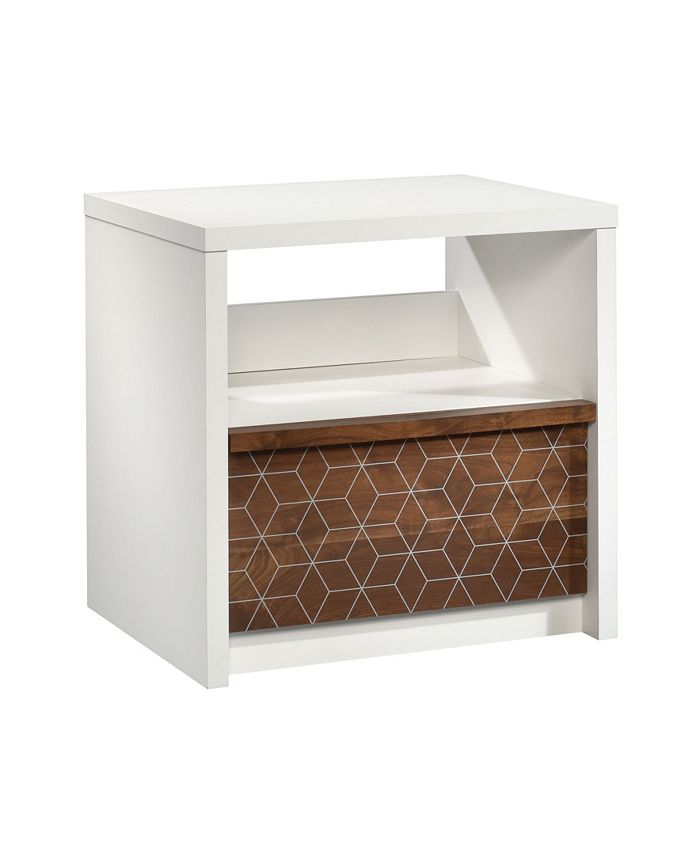 Sauder shop nightstand white