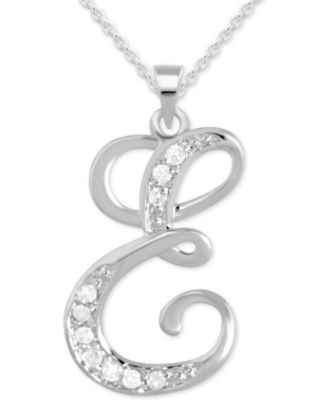 diamond e pendant