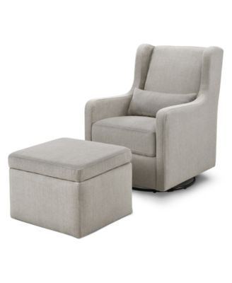 Carter's by DaVinci Adrian Swivel Glider with Storage Ottoman - Performance Cream