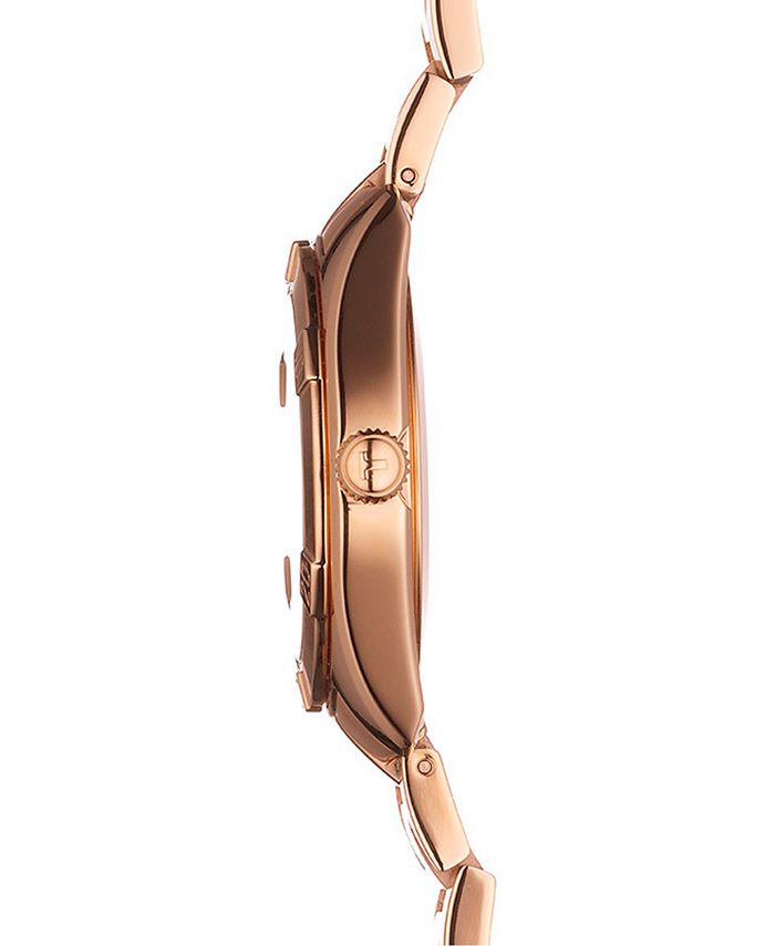 Tissot - Women's Swiss PR 100 Sport Chic T-Classic Diamond (1/20 ct. t.w.) Rose Gold-Tone Stainless Steel Bracelet Watch 36mm