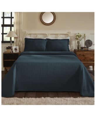 100% Cotton Fleur De Lis Medallion All-Season 3-Piece Coverlet Set, Full