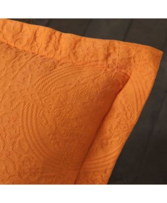 100% Cotton Fleur De Lis Medallion All-Season 3-Piece Coverlet Set, Queen