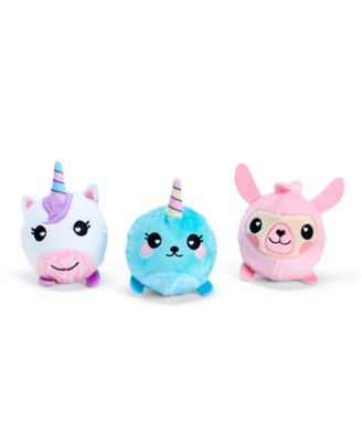 Two's Company - BFF 24 Pc Scented Plush Squeeze Un Includes 3 Designs: Narwhal, Unicorn, Llama - Polyester/Foam
