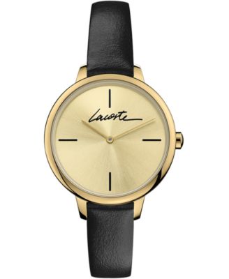 lacoste leather strap watch