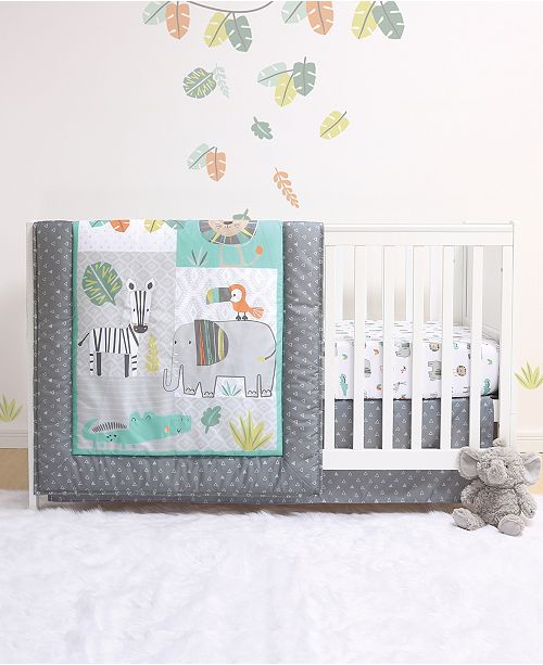 Belle Safari 4 Piece Crib Bedding Set Reviews Bedding