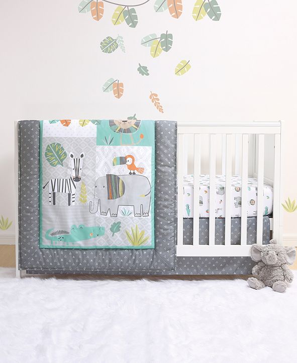 Belle Safari 4-Piece Crib Bedding Set & Reviews - Bedding ...