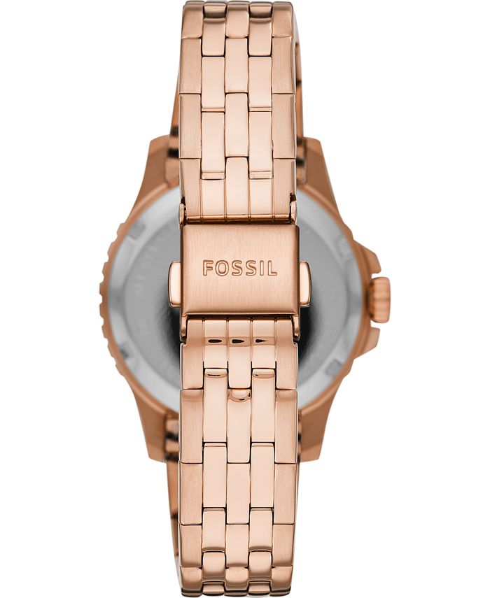 Fossil Women's FB-01 Rose Gold-Tone Stainless Steel Bracelet Watch 36mm ...