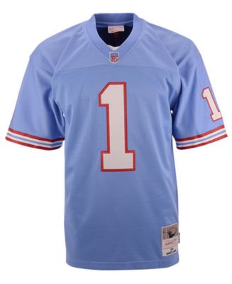 Mitchell & Ness Men's Warren Moon Light Blue Houston Oilers Legacy Replica Jersey