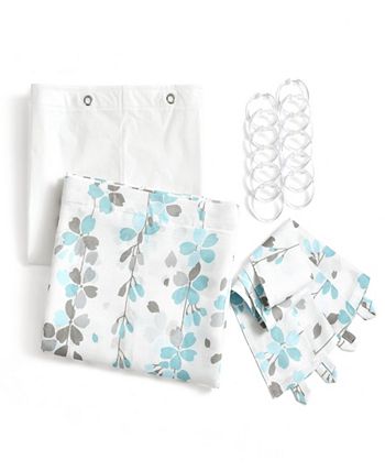 Lush Décor - Weeping Flora 16Pc Shower Curtain Set