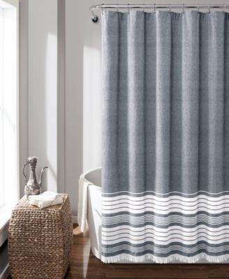 Lush Décor - Nantucket Yarn Dyed Cotton 72" x x72" Shower Curtain